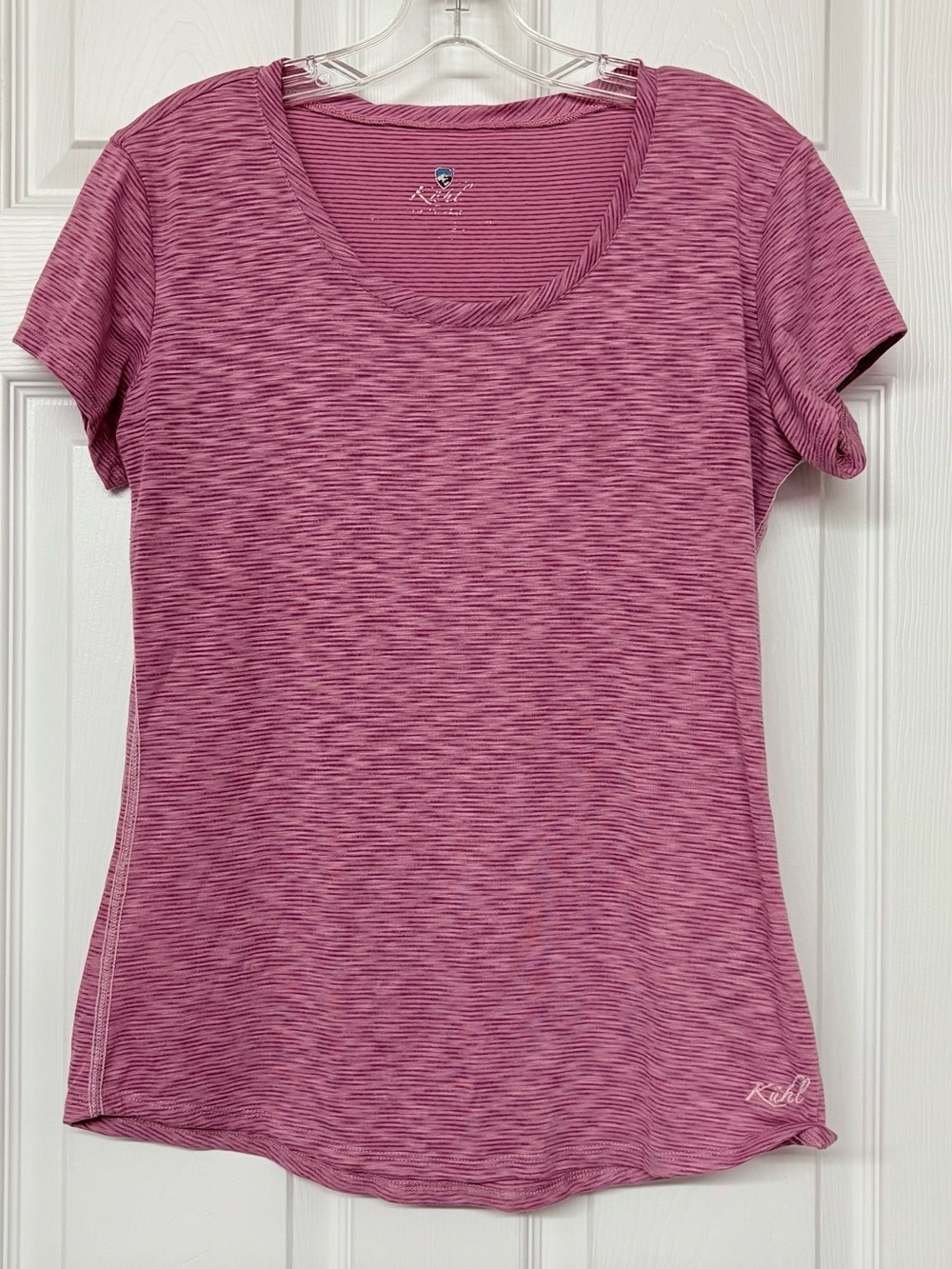 KUHL Aspira Dusty Rose Short Sleeve Activewear Lightweight Top Sz M